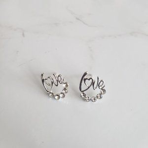 Silver Love Earrings